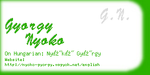 gyorgy nyoko business card